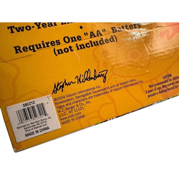 Sponge Bob 2004 Molded Wall Clock Krabby Patty‎ Nickelodeon NEW Open Box Vintage - Picture 6 of 9